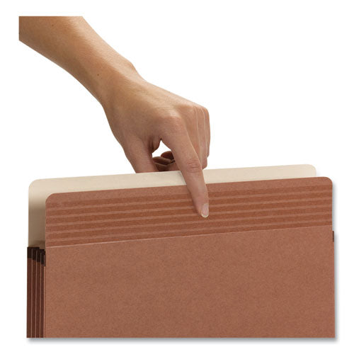 Image of Smead Easy Grip Pockets, 3.5" Expansion, Legal Size, Redrope, 25/box
