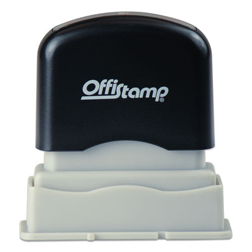 Image of Offistamp® Pre-Inked Message Stamp, File, 1.63" X 0.38", Red Ink