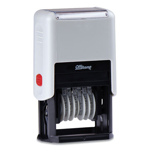 Image of Offistamp® Numberer, Pre-Inked/re-Inkable, 6 Bands, 1.88 X 0.25, Black