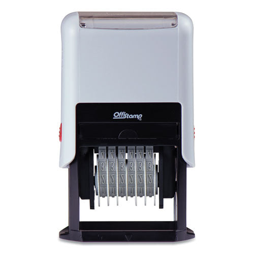 Image of Offistamp® Numberer, Pre-Inked/re-Inkable, 6 Bands, 1.88 X 0.25, Black