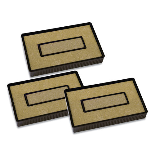 Image of Offistamp® Un-Inked Replacement Pad for Self-Inking Stamps, Two-Color, Compatible with All Ink Colors, 1.88" x 1.13", 3/Pack