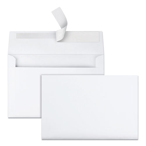 Image of Quality Park Greeting Card/Invitation Envelope, A-9, Square Flap, Redi-Strip Adhesive Closure, 5.75 x 8.75, White, 100/Box