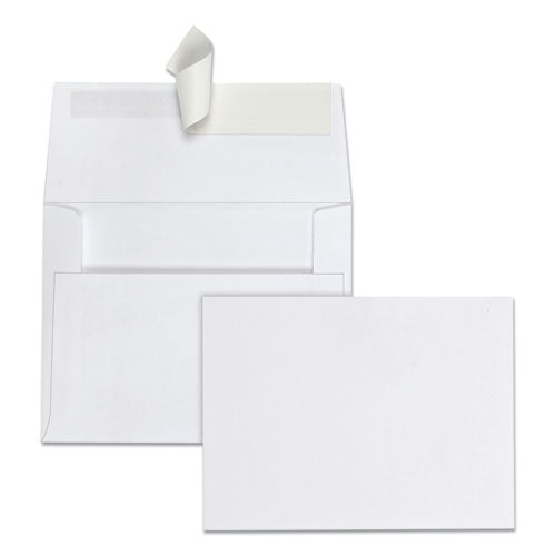 Image of Quality Park Greeting Card/Invitation Envelope, A-2, Square Flap, Redi-Strip Adhesive Closure, 4.38 x 5.75, White, 100/Box