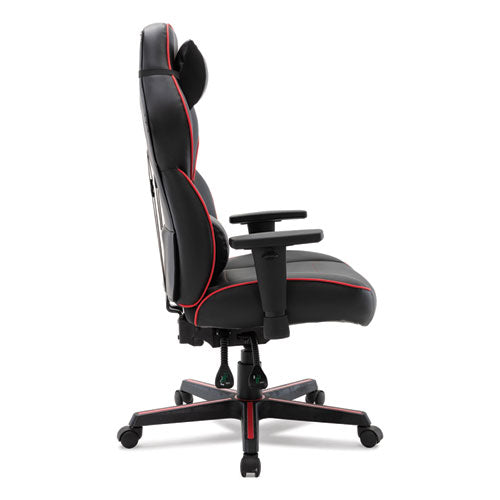 Image of Alera® Racing Style Ergonomic Gaming Chair, Supports 275 Lb, 15.91" To 19.8" Seat Height, Black/red Trim Seat/back, Black/red Base