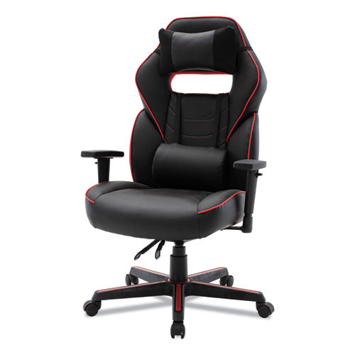 Image of Alera® Racing Style Ergonomic Gaming Chair, Supports 275 Lb, 15.91" To 19.8" Seat Height, Black/red Trim Seat/back, Black/red Base