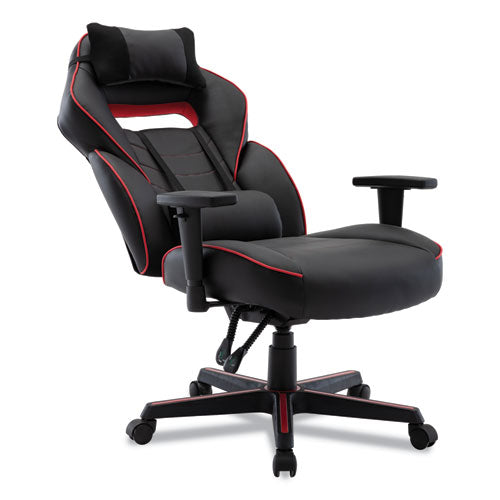 Image of Alera® Racing Style Ergonomic Gaming Chair, Supports 275 Lb, 15.91" To 19.8" Seat Height, Black/red Trim Seat/back, Black/red Base
