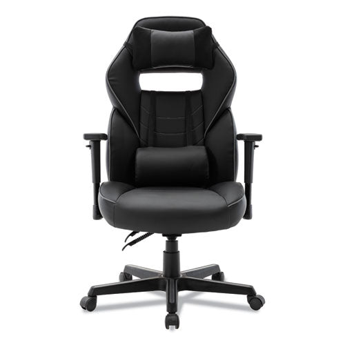 Image of Alera® Racing Style Ergonomic Gaming Chair, Supports 275 Lb, 15.91" To 19.8" Seat Height, Black/gray Trim Seat/back, Black/gray Base