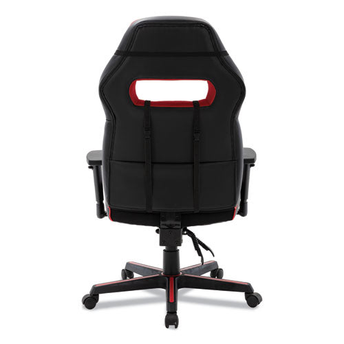 Image of Alera® Racing Style Ergonomic Gaming Chair, Supports 275 Lb, 15.91" To 19.8" Seat Height, Black/red Trim Seat/back, Black/red Base