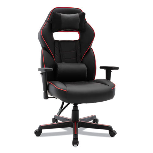 Image of Alera® Racing Style Ergonomic Gaming Chair, Supports 275 Lb, 15.91" To 19.8" Seat Height, Black/red Trim Seat/back, Black/red Base