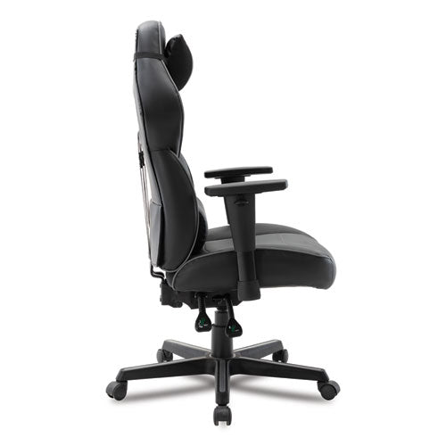 Image of Alera® Racing Style Ergonomic Gaming Chair, Supports 275 Lb, 15.91" To 19.8" Seat Height, Black/gray Trim Seat/back, Black/gray Base