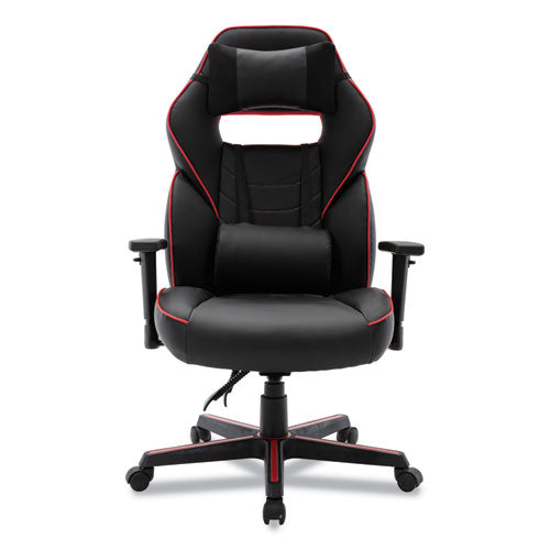 Image of Alera® Racing Style Ergonomic Gaming Chair, Supports 275 Lb, 15.91" To 19.8" Seat Height, Black/red Trim Seat/back, Black/red Base