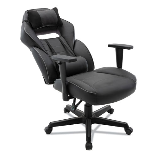 Image of Alera® Racing Style Ergonomic Gaming Chair, Supports 275 Lb, 15.91" To 19.8" Seat Height, Black/gray Trim Seat/back, Black/gray Base