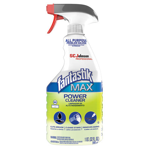 Image of Fantastik® MAX Power Cleaner, Pleasant Scent, 32 Oz Spray Bottle, 8/carton