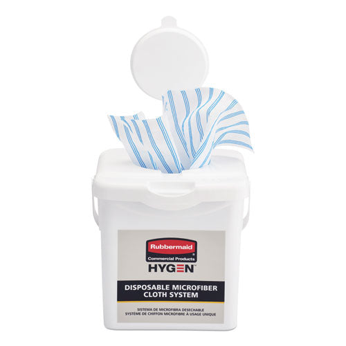 Image of Rubbermaid® Commercial HYGEN Disposable Microfiber Charging Bucket, 7.92 X 7.75 X 7.44, White, 4/carton