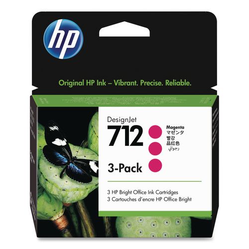 Image of HP HP 712, (3ed78a) 3-Pack Magenta Original Ink Cartridges
