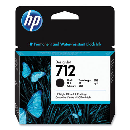 Image of HP HP 712, (3ed71a) Black Original Ink Cartridge