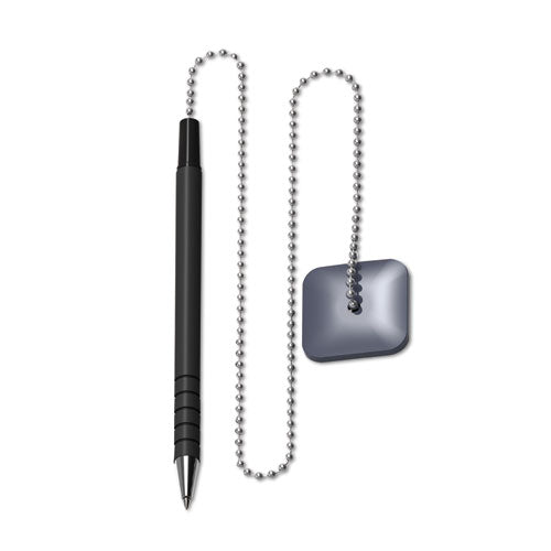 Image of Universal Ballpoint Counter Pen, Medium 0.7 mm, Black Ink, Black Barrel