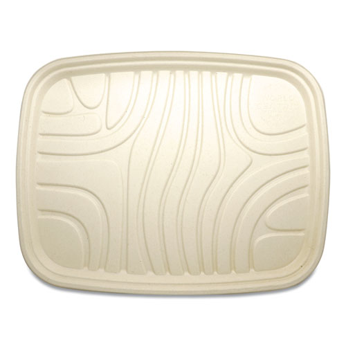 Image of World Centric® Fiber Trays, PLA Lined, PFAS Free, 18 x 14 x 1, Natural, Paper, 100/Carton
