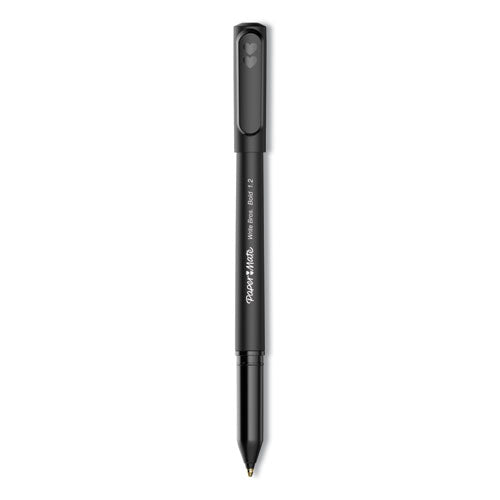 Image of Paper Mate® Write Bros. Ballpoint Pen, Stick, Bold 1.2 Mm, Black Ink, Black Barrel, Dozen