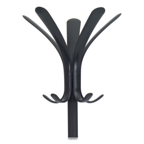 Image of Alba Cleo Coat Stand, Stand Alone Rack, Ten Knobs, Steel/plastic, 19.75w X 19.75d X 68.9h, Black