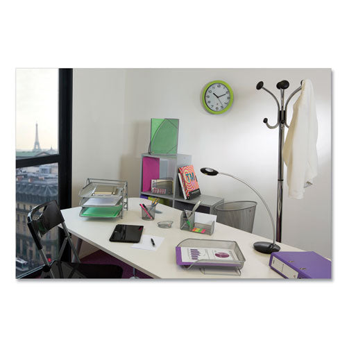 Image of Alba Chromy Coat Stand, 12 Knobs, 16w X 16d X 70.5h, Chrome/black