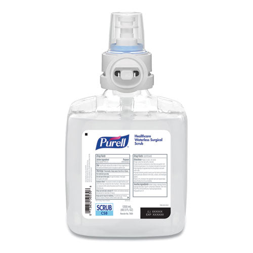 Image of PURELL® Waterless Surgical Scrub Gel Hand Sanitizer, 1,200 Ml Refill Bottle, Fragrance-Free, For Cs-8 Dispenser, 2/carton
