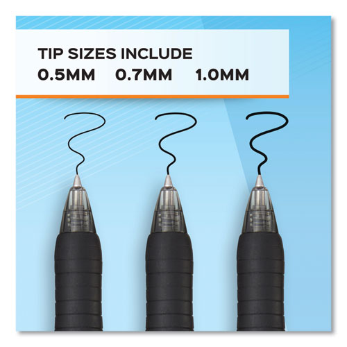 Image of Paper Mate® Profile Gel Pen, Retractable, Medium 0.7 Mm, Black Ink, Translucent Black Barrel, 36/pack