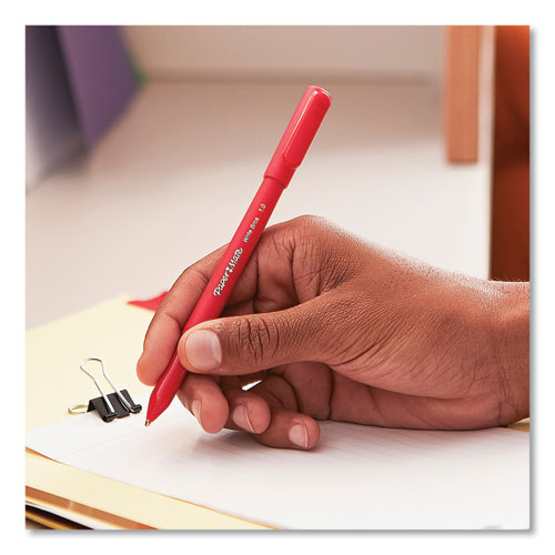 Image of Paper Mate® Write Bros. Ballpoint Pen, Stick, Medium 1 Mm, Red Ink, Red Barrel, Dozen
