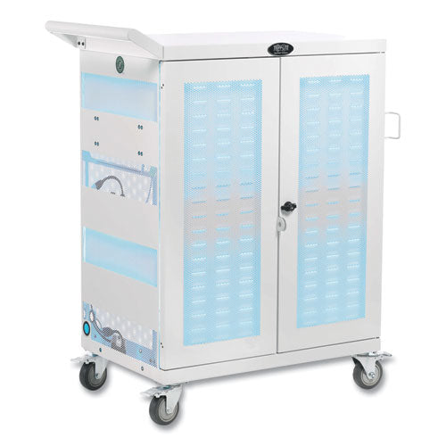 Image of Tripp Lite by Eaton UV Sterilization and Charging Cart, 32 Devices, 34.8 x 21.6 x 42.3, White