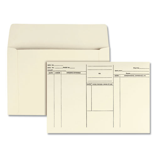 Image of Quality Park Attorney's Envelope/Transport Case File, Cheese Blade Flap, Fold-Over Closure, 10 x 14.75, Cameo Buff, 100/Box