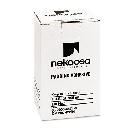 Image of Nekoosa Fan-Out Padding Adhesive, 32 Oz, Dries Clear