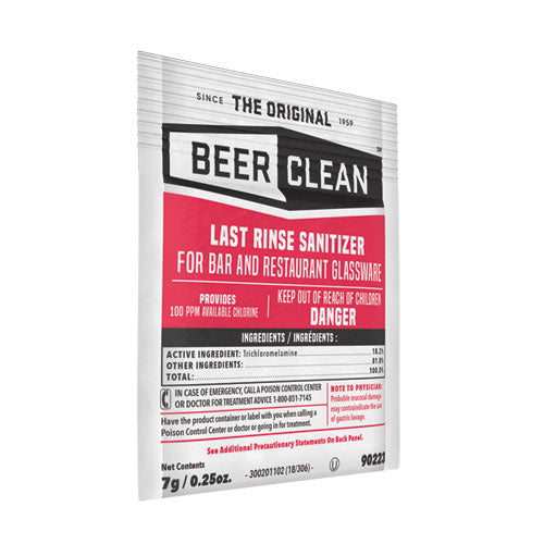 Image of Diversey Beer Clean Last Rinse Glass Sanitizer, Powder, 0.25 Oz Packet, 100/carton