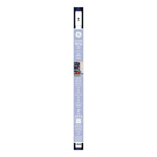 Image of GE 18" T8/T12, 15 W, T8 Tube, 11 W, Cool White, 6/Carton