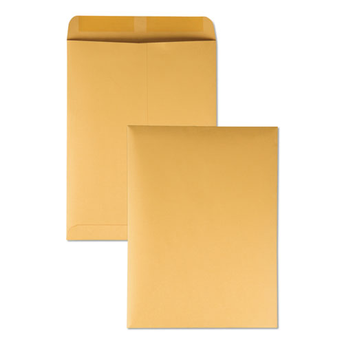 Image of Quality Park Catalog Envelope, 28 lb Bond Weight Kraft, #12 1/2, Square Flap, Gummed Closure, 9.5 x 12.5, Brown Kraft, 250/Box