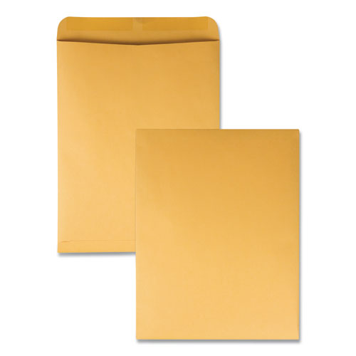Image of Quality Park Catalog Envelope, 28 lb Bond Weight Kraft, #15 1/2, Square Flap, Gummed Closure, 12 x 15.5, Brown Kraft, 100/Box
