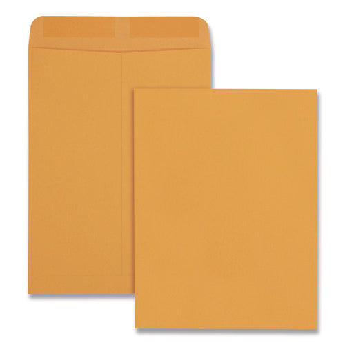 Image of Quality Park Catalog Envelope, 28 lb Bond Weight Kraft, #10 1/2, Square Flap, Gummed Closure, 9 x 12, Brown Kraft, 100/Box