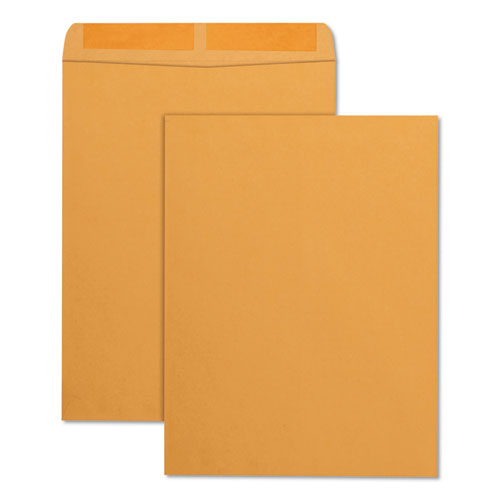 Image of Quality Park Catalog Envelope, 28 lb Bond Weight Kraft, #13 1/2, Square Flap, Gummed Closure, 10 x 13, Brown Kraft, 250/Box