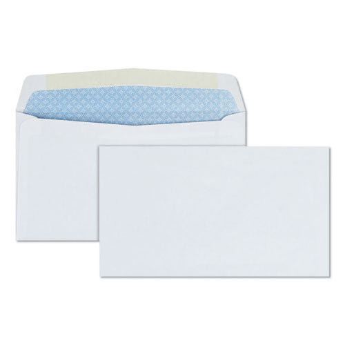 Image of Quality Park Security Tint Business Envelope, #6 3/4, Commercial Flap, Gummed Closure, 3.63 x 6.5, White, 500/Box