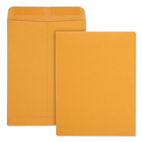 Image of Quality Park Catalog Envelope, 28 lb Bond Weight Kraft, #10 1/2, Square Flap, Gummed Closure, 9 x 12, Brown Kraft, 250/Box