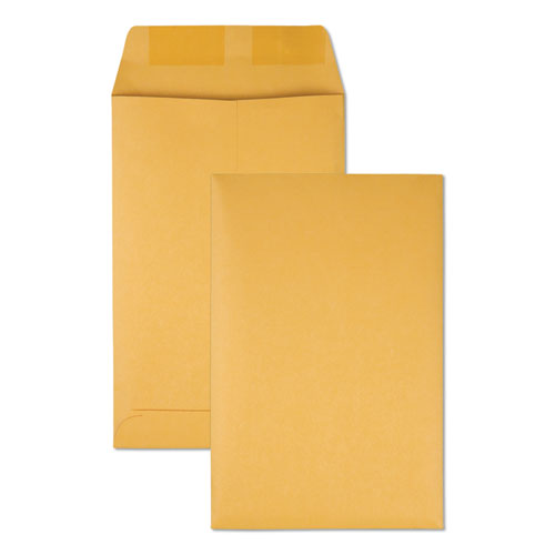 Image of Quality Park Catalog Envelope, 28 lb Bond Weight Kraft, #1 3/4, Square Flap, Gummed Closure, 6.5 x 9.5, Brown Kraft, 500/Box