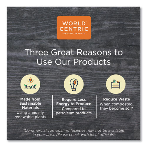 Image of World Centric® No Tree Paper Bowls, 8 oz, 3.4" Diameter x 2.3" h, Natural, Sugarcane, 1,000/Carton