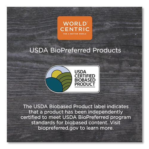 Image of World Centric® Fiber Trays, PLA Lined, PFAS Free, 8.3 x 4.9 x 0.7, Natural, Paper, 500/Carton