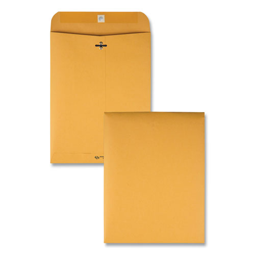 Image of Quality Park Clasp Envelope, 32 lb Bond Weight Kraft, #87, Square Flap, Clasp/Gummed Closure, 8.75 x 11.5, Brown Kraft, 100/Box