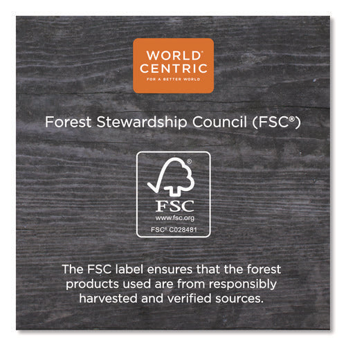 Image of World Centric® Fiber Container Sleeves, World Centric Leaf Design, 7.5 x 10 x 3.25, Natural, Paper, 800/Carton