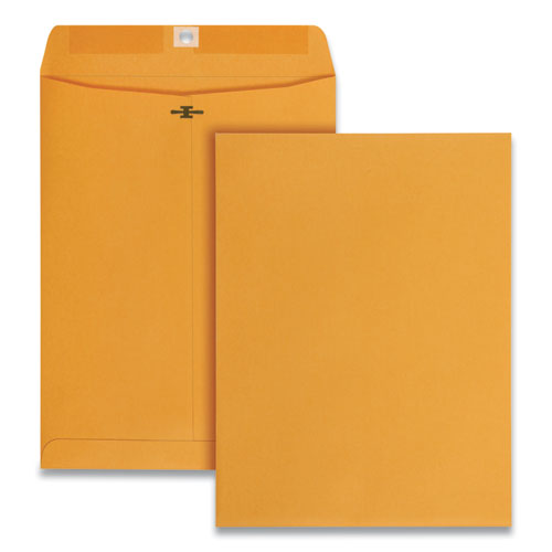Image of Quality Park Clasp Envelope, 28 lb Bond Weight Kraft, #90, Square Flap, Clasp/Gummed Closure, 9 x 12, Brown Kraft, 250/Carton