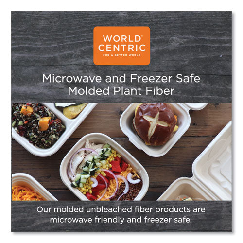 Image of World Centric® Fiber Trays, PLA Lined, PFAS Free, 18 x 14 x 1, Natural, Paper, 100/Carton