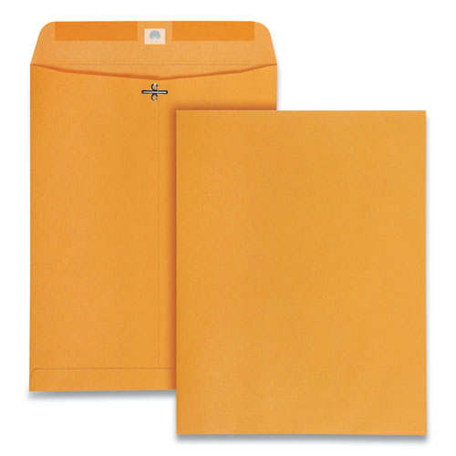 Image of Quality Park Clasp Envelope, 28 lb Bond Weight Kraft, #97, Square Flap, Clasp/Gummed Closure, 10 x 13, Brown Kraft, 250/Carton