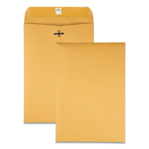 Image of Quality Park Clasp Envelope, 28 lb Bond Weight Kraft, #68, Square Flap, Clasp/Gummed Closure, 7 x 10, Brown Kraft, 100/Box