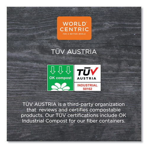 Image of World Centric® Fiber Trays, PLA Lined, PFAS Free, 18 x 14 x 1, Natural, Paper, 100/Carton