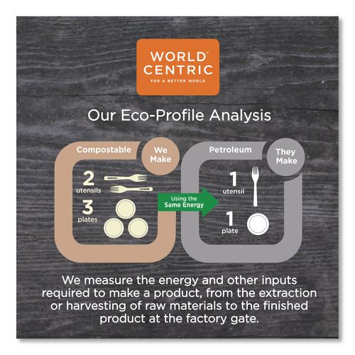 Image of World Centric® Fiber Trays, PLA Lined, PFAS Free, 8.3 x 4.9 x 0.7, Natural, Paper, 500/Carton